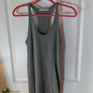 Form fitting grey tank mini dress w/ side zipper, size S, Alexander Wang